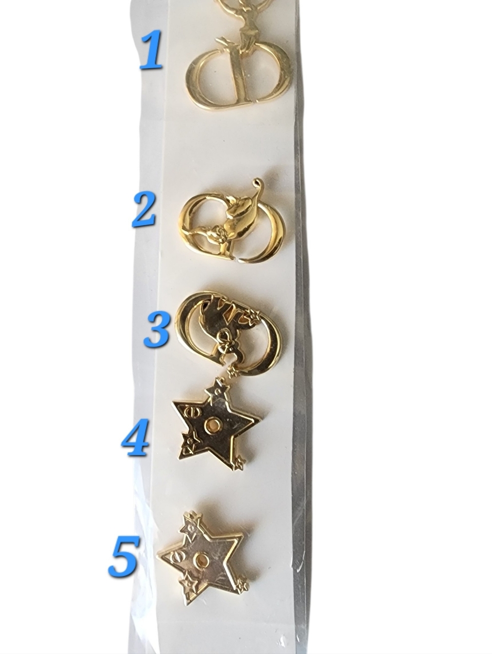 New Dior Gold Pins / Charms SOLD SEPERATELY